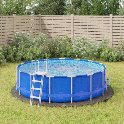 VIDAXL Mercatoxl - B&acirc;che de piscine gris clair &Oslash;366 cm g&eacute;otextile polyester