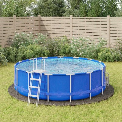 VIDAXL Mercatoxl - B&acirc;che de piscine gris clair &Oslash;396 cm g&eacute;otextile polyester