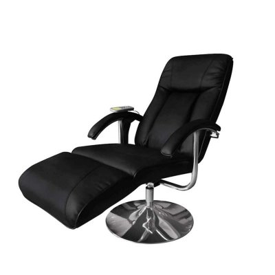 VIDAXL Mercatoxl - Fauteuil de massage Noir Similicuir