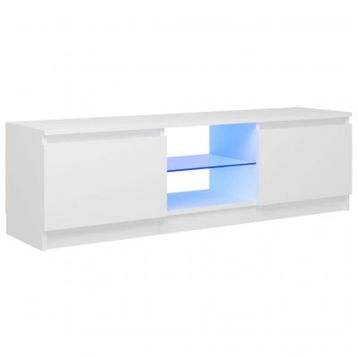 VIDAXL Mercatoxl - Meuble tv avec lumi&egrave;res led Blanc 120x30x35,5 cm