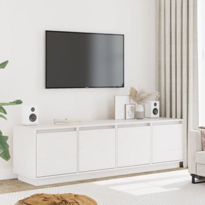 VIDAXL Mercatoxl - Meuble tv Blanc 156x37x45 cm Bois de pin massif