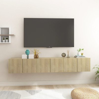 VIDAXL Mercatoxl - Meubles tv suspendus 3 pcs Ch&ecirc;ne sonoma 60x30x30 cm