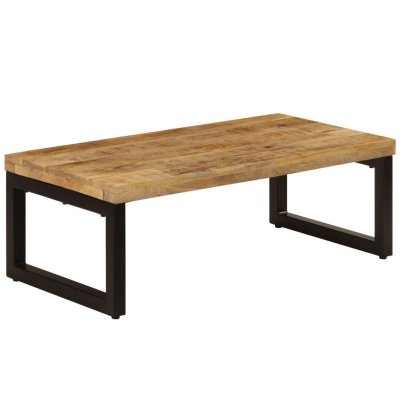 Mercatoxl - Table basse 100x50x35 cm Bois de manguier solide et acier