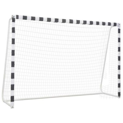 VIDAXL Mercatoxl -  But de football 300x200x90 cm M&eacute;tal Noir et blanc