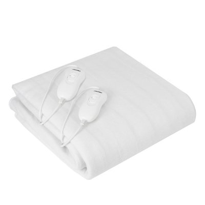MESKO  MS-7420 Couverture &eacute;lectrique, Polyester, Blanc, 150 x 160 cm