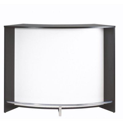 Meuble bar comptoir d'accueil noir 135 cm - coloris: blanc SNACK134NOB