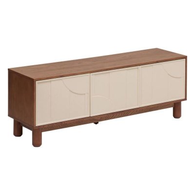 ATMOSPHERA Meuble bas 2 portes 4 &eacute;tag&egrave;res jilani marron 140x40cm SKY_LOUNGE 