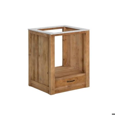 MADE IN MEUBLES Meuble bas de cuisine pour four et plaques de cuisson Epure