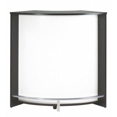 Meuble comptoir bar acceuil noir 107 cm - coloris: blanc SNACK106NOB