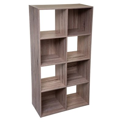 Meuble Etag&egrave;re de rangement en Bois naturel 8 cases Mix n' modul