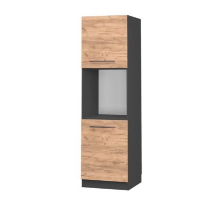 VICCO Meuble pour four Fame-Line, Ch&ecirc;ne de force dor&eacute;, 60 cm ouvert, 
