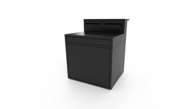 FORGE ADOUR Meuble Support Desserte Noir Avec Bar Pour Cuisine 