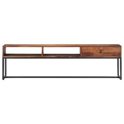 HELLOSHOP26 Meuble t&eacute;l&eacute; buffet tv t&eacute;l&eacute;vision design pratique 160 cm bois de sesham massif 2502079