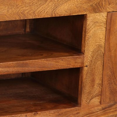 HELLOSHOP26 Meuble t&eacute;l&eacute; buffet tv t&eacute;l&eacute;vision design pratique bois massif avec finition en sesham 120 cm 2502164