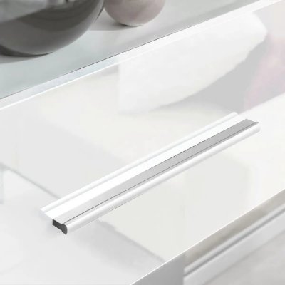 HELLOSHOP26 Meuble t&eacute;l&eacute; buffet tv t&eacute;l&eacute;vision design pratique mural avec &eacute;clairage led 5 pi&egrave;ces blanc 2502200