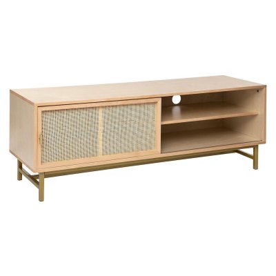 ATMOSPHERA Meuble TV 1 Porte Design ""Rayo"" 140cm Beige