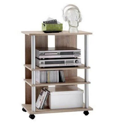 FMD Meuble TV 4 Niveaux Design Tanvent 85cm Naturel 