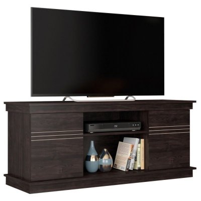 BEAUX MEUBLES PAS CHERS Meuble TV 55 Pouces Weng&eacute; 2 Portes 4 Niches - marron