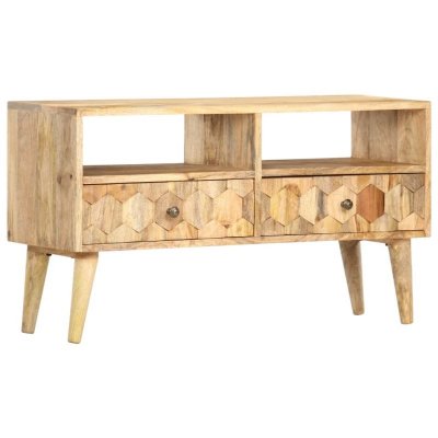 VIDAXL Meuble TV 90x30x50 cm Bois de manguier solide
