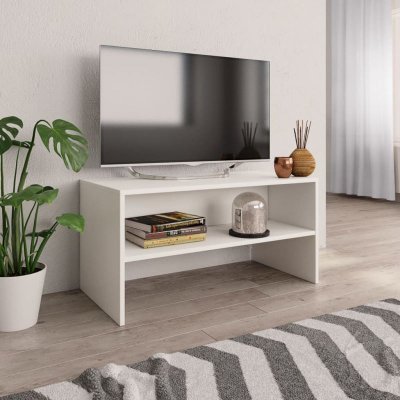 Meuble TV Blanc 80 x 40 x 40 cm Agglom&eacute;r&eacute; vidaXL - Blanc