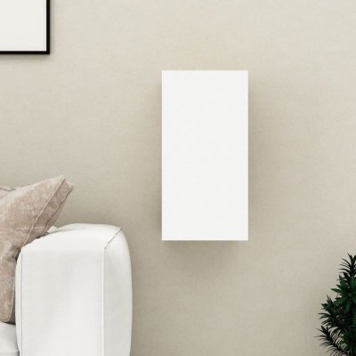 VIDAXL Meuble TV Blanc et ch&ecirc;ne sonoma 30,5x30x60 cm Agglom&eacute;r&eacute;