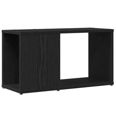 VIDAXL Meuble tv ch&ecirc;ne noir 60x24x32 cm bois d'ing&eacute;nierie - 