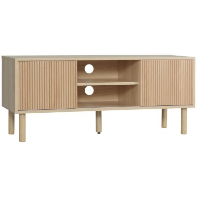 HOMCOM Meuble TV design Urban Craft  115x40x49cm Beige