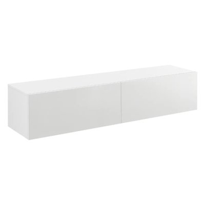 EN.CASA Meuble TV Evaton 140 x 33 x 30 cm Blanc Brillant []
