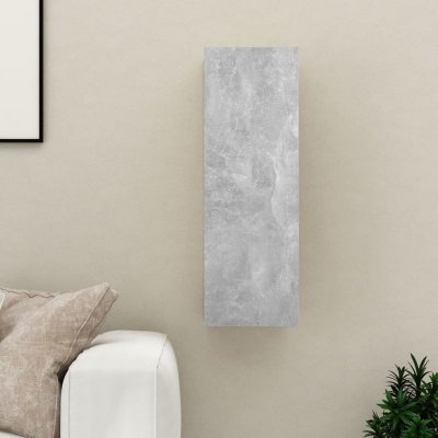 VIDAXL Meuble tv Gris b&eacute;ton 30,5x30x90 cm Agglom&eacute;r&eacute;  Gris b&eacute;ton