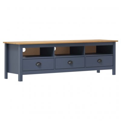 VIDAXL Meuble tv hill range gris 158x40x47 cm bois de pin solide
