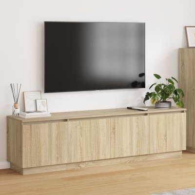 VIDAXL Meuble TV LED Ch&ecirc;ne Sonoma 180x38x49 cm - Bois d'Ing&eacute;nierie