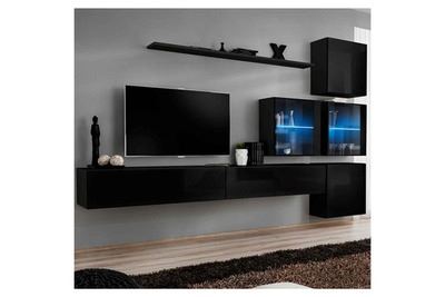 PARIS PRIX Meuble tv mural design switch xix 310cm noir