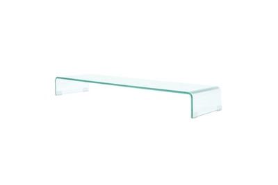 VIDAXL Meuble tv / pour moniteur 100 x 30 x 13 cm verre transparent