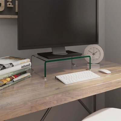 VIDAXL Meuble TV / pour moniteur 40 x 25 x 11 cm Verre transparent