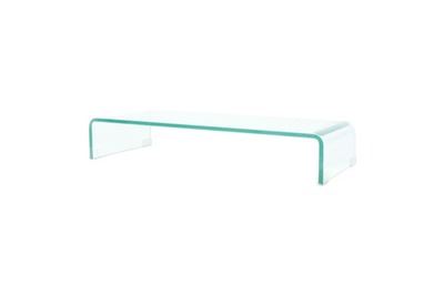 VIDAXL Meuble tv/ pour moniteur 80 x 30 x 13 cm verre transparent