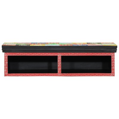 VIDAXL Meuble Tv Suspendu  Multicolore 80x30x22 Cm En Bois D'ing&eacute;nierie
