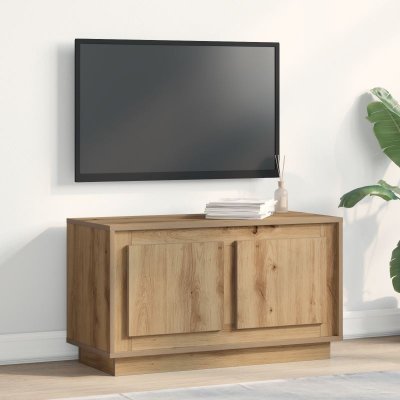 VIDAXL Meuble Tv  En Ch&ecirc;ne Artisanal 80x35x45 Cm En Bois D'ing&eacute;nierie