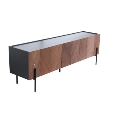 CONCEPT USINE Meuble TV vintage avec placard SEQUOIA 180 x 41 x 60 cm