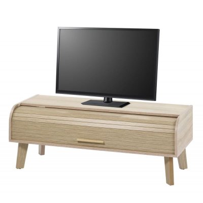 BEAUX MEUBLES PAS CHERS Meuble TV Vintage Ch&ecirc;ne 1 Rideau - Coloris Rideau: Rideau Ch&ecirc;ne 