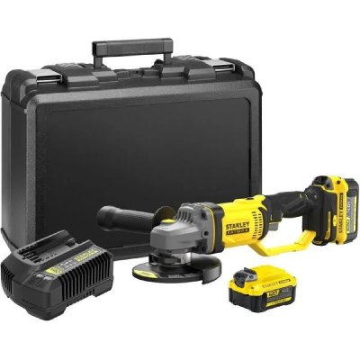 STANLEY Meuleuse d'angle sans fil V20 - 125mm - 2 batteries - 18V