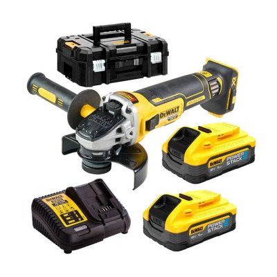 DEWALT Meuleuse  &Oslash;125mm 18V - 2 batteries 5Ah POWERSTACK - DCG405H2T-QW