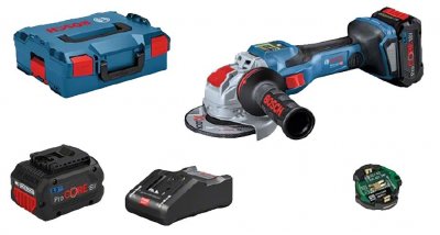 BOSCH Meuleuse sans fil GWS 18V -15 SC X-Lock 2x8.0 Ah  - 06019H6501
