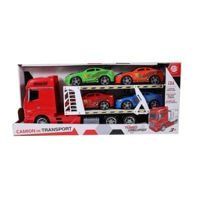 TURBO CHALLENGE MGM Jouets Camion de transport  avec 4 voitures