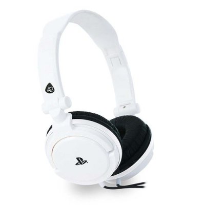 4GAMES Micro-casque Gaming st&eacute;r&eacute;o blanc sous licence officielle PlayStation