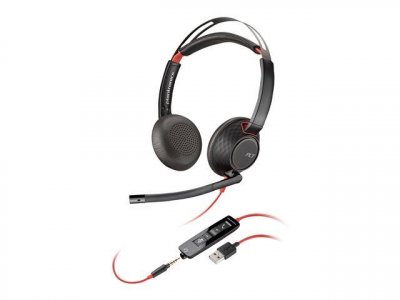 Micro-casque Poly Blackwire 5220 st&eacute;r&eacute;o USB-A