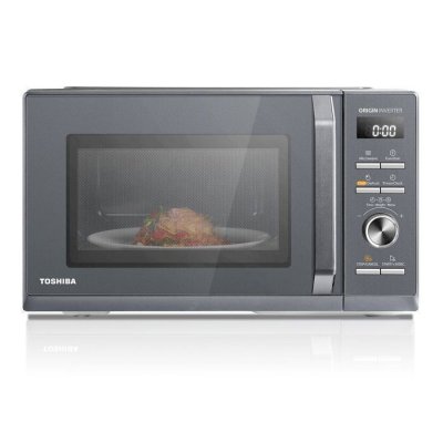TOSHIBA Micro-ondes grill combin&eacute; pose libre - Inverter - 900W - Grill 1000 W - 25L - Gris morandi 