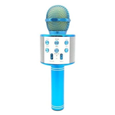 YONIS Microphone Android iOS Karaok&eacute; Bluetooth 4.2 Haut-Parleur Puissance 5W Bleu -  