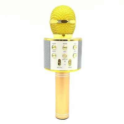 YONIS Microphone Android iOs Karaok&eacute; Bluetooth 4.2 Haut-Parleur Puissance 5W Jaune -  
