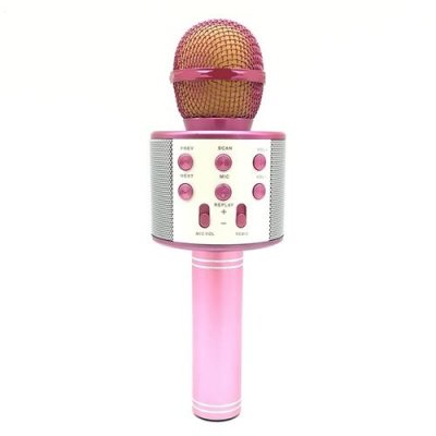 YONIS Microphone Android iOS Karaok&eacute; Bluetooth 4.2 Haut-Parleur Puissance 5W Rose -  