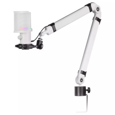 MARS GAMING Microphone  MMIC-XT RGB avec Bras de Montage (Blanc)